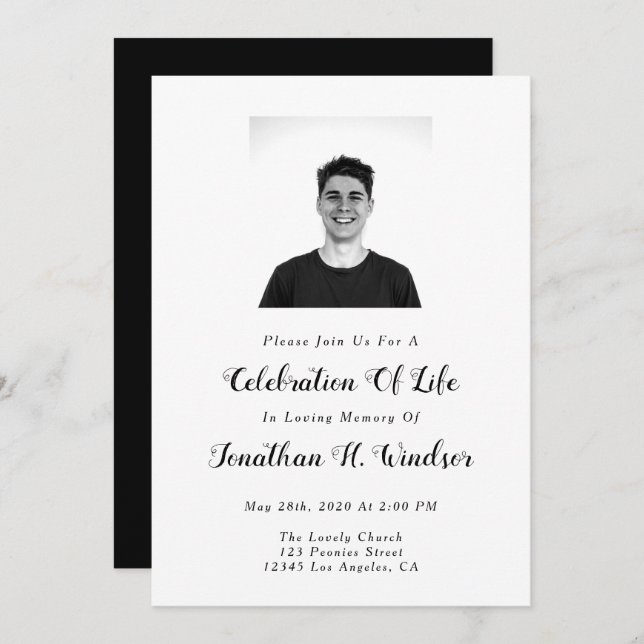 Celebration Of Life Invitations (Front/Back)