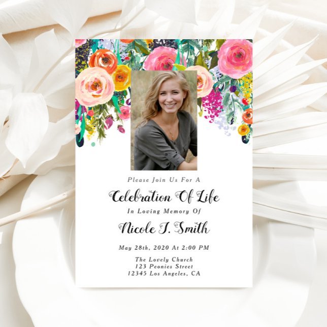 Celebration Of Life Invitations, Photo Invitation (Creator Uploaded)
