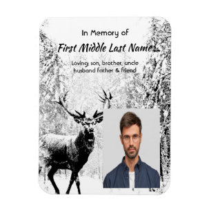 Celebration of Life Invite Stag Deer Wildlife  Magnet