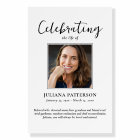 Celebration of Life Large Photo Welcome Funeral