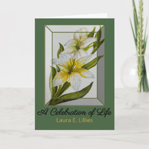 Celebration of Life Lilies Watercolor Program Programme