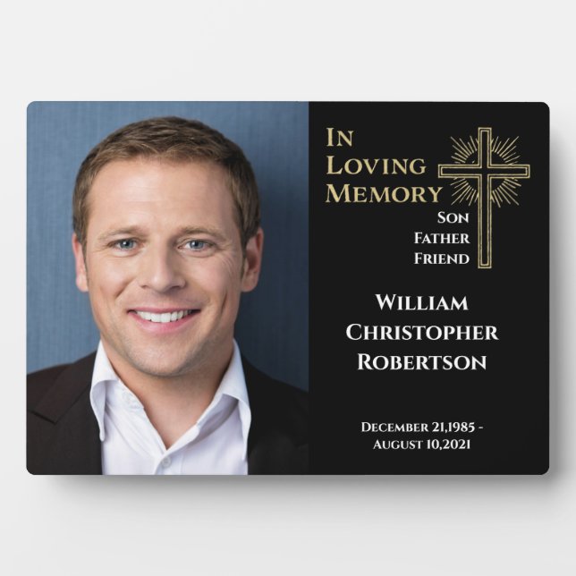 Celebration of Life Loving Memory Funeral Memorial Plaque (Front)