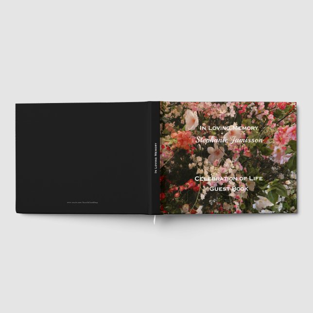 Celebration of Life, Many Flowers Boho Chic Floral Guest Book (Full)