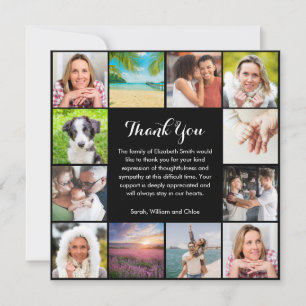 Celebration of Life Memorial 12 Photo Thank You Card