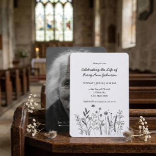 Celebration of Life Memorial Card with Photo