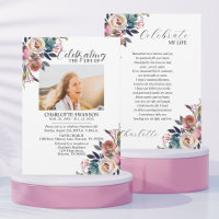 Celebration of Life Memorial Floral Photo & Poem