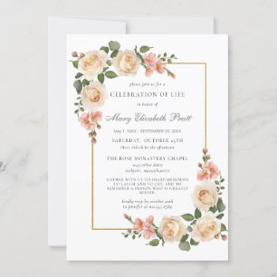 Celebration of Life Memorial Funeral Invitation