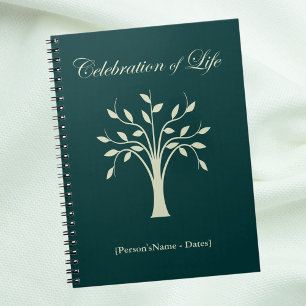 Celebration of Life Memorial Guest Register Spiral Notebook
