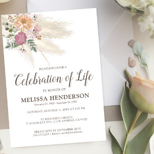 Celebration of Life   Memorial Invitation