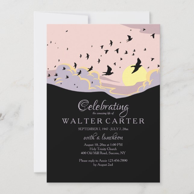 Celebration of Life Memorial Invitation (Front)