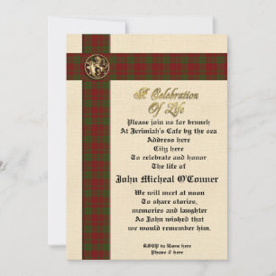 Celebration of life memorial invitation for man