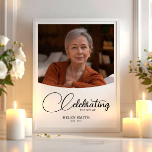 Celebration of Life - Memorial Photo Funeral Poster