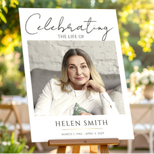 Celebration of Life - Memorial Photo Funeral Poster