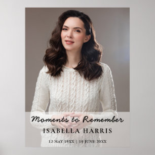 Celebration of Life Memorial Photo Poster