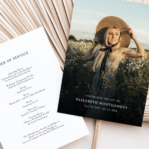 Celebration of Life Memorial Photo Program Invitation