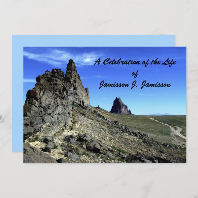 Celebration of Life, Memorial Service Shiprock  Invitation (Front/Back)