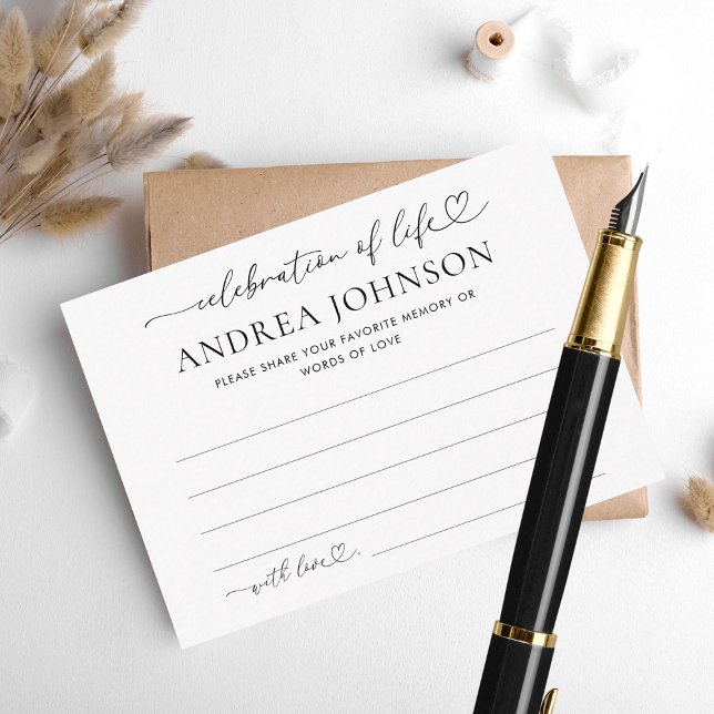 Celebration of Life Memorial Share a Memory Card (Creator Uploaded)