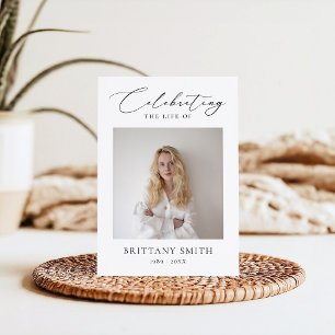 Celebration of Life Modern Memorial Photo Funeral Programme