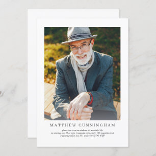 Celebration of Life Modern Simple Elegant Invitation