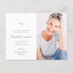 Celebration of Life Modern Simple Minimalist Photo Postcard