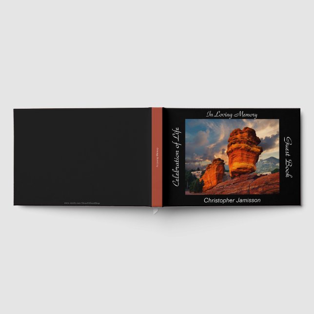 Celebration of Life, Name, Balanced Rock Guest Book (Full)