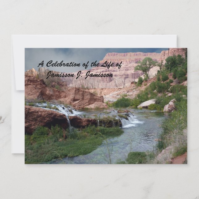 Celebration of Life, Nature, Waterfalls Invitation (Front)