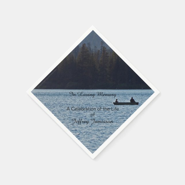 Celebration of Life Paper Napkins, Fishermen Napkin (Corner)