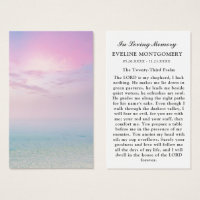 Celebration of Life Peaceful Ocean Prayer Card
