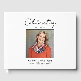 Celebration Of Life Photo Funeral Memorial Guest Book