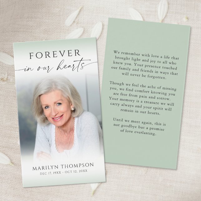 Celebration of Life Photo Funeral Prayer Card (Creator Uploaded)