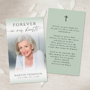 Celebration of Life Photo Funeral Prayer Card
