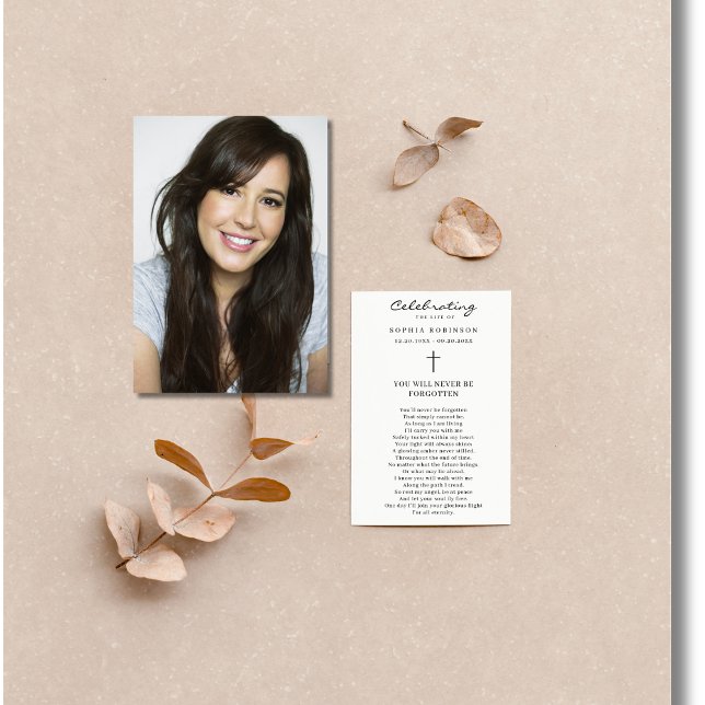 Celebration of Life Photo Funeral Prayer Card (Creator Uploaded)