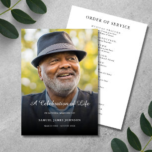 Celebration of Life Photo Funeral Program Programme