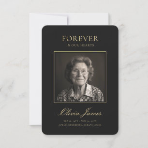 Celebration of Life Photo Funeral Thank You Card