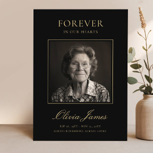 Celebration of Life Photo Funeral Thank You Card