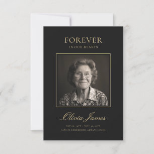 Celebration of Life Photo Funeral Thank You Card