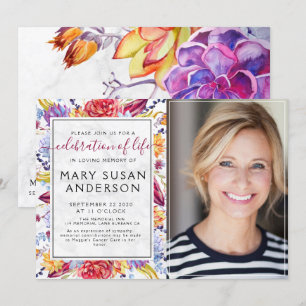 Celebration of Life Photo Invitation