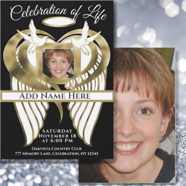Celebration of Life - Photo Memorial Invitation (Creator Uploaded)