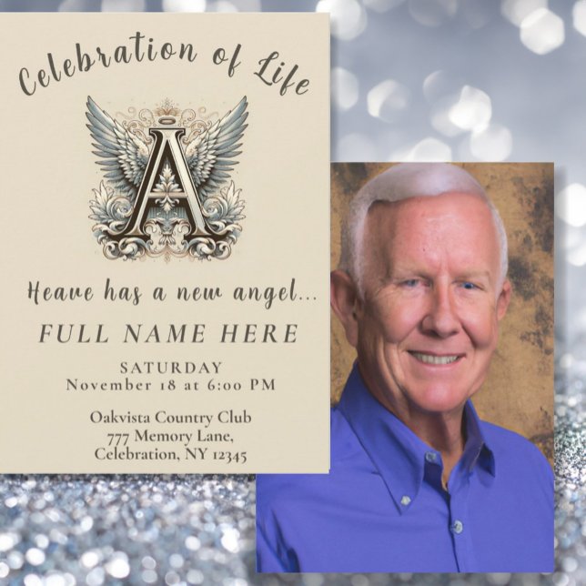 Celebration of Life - Photo Memorial Invitation (Creator Uploaded)