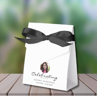 Celebration of Life Photo Memorial Keepsake Favour Box
