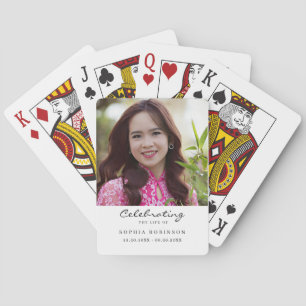 Celebration of Life Photo Memorial Keepsake Playing Cards