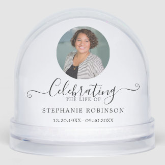 Celebration of Life Photo Memorial Keepsake Snowglobe