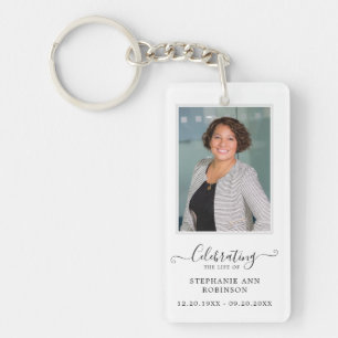 Celebration of Life Photo Memorial Keychain