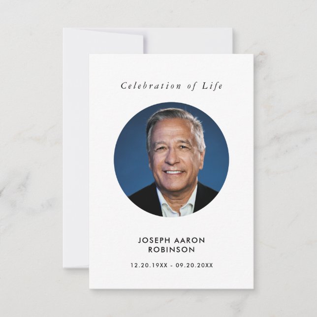 Celebration of Life Photo Memorial Prayer Card (Front)
