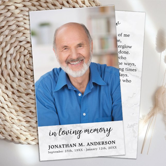 Celebration Of Life Photo Memorial Prayer Cards (Creator Uploaded)