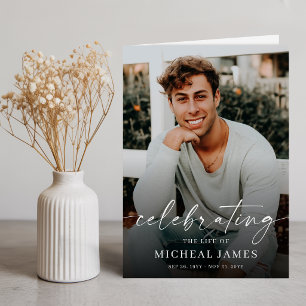 Celebration of Life Photo Memorial Program Card
