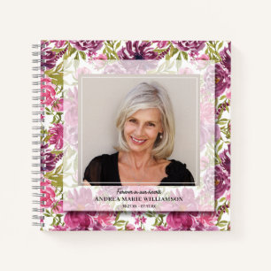 Celebration of Life Photo on Floral Guest Book