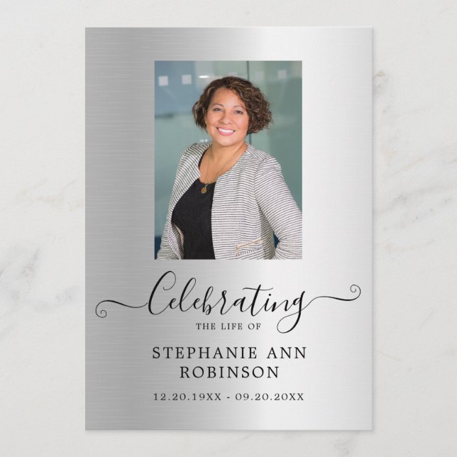 Celebration of Life Photo Order of Service  Programme (Front)