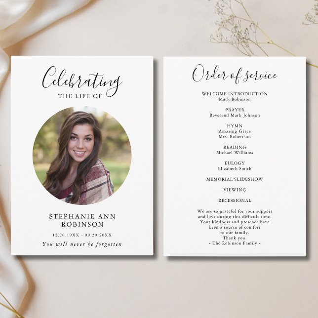 Celebration of Life Photo Order of Service Programme (Creator Uploaded)