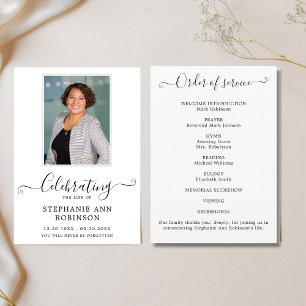 Celebration of Life Photo Order of Service Programme